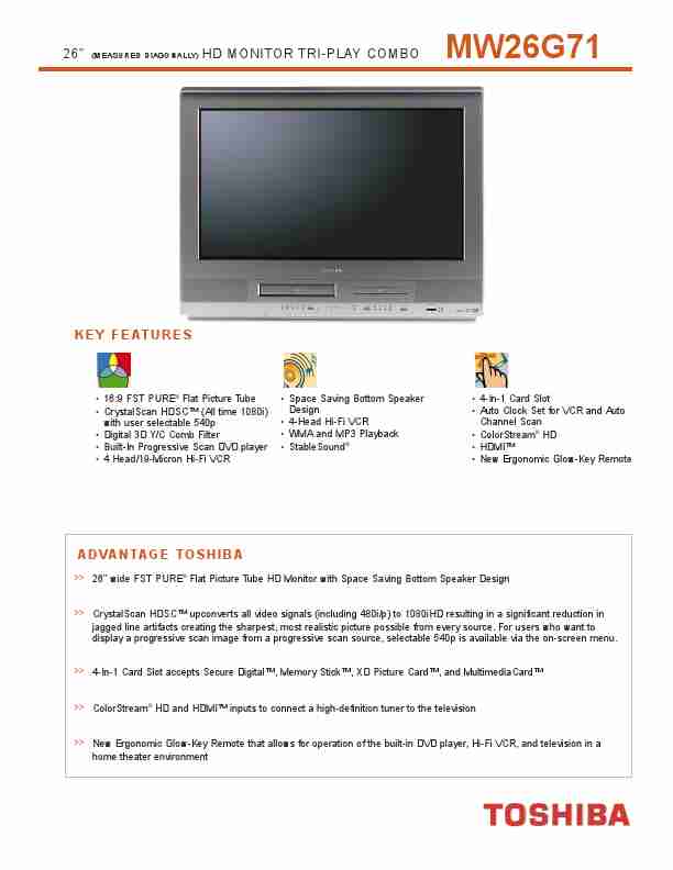 Toshiba DVD VCR Combo MW 26G71-page_pdf